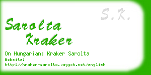 sarolta kraker business card